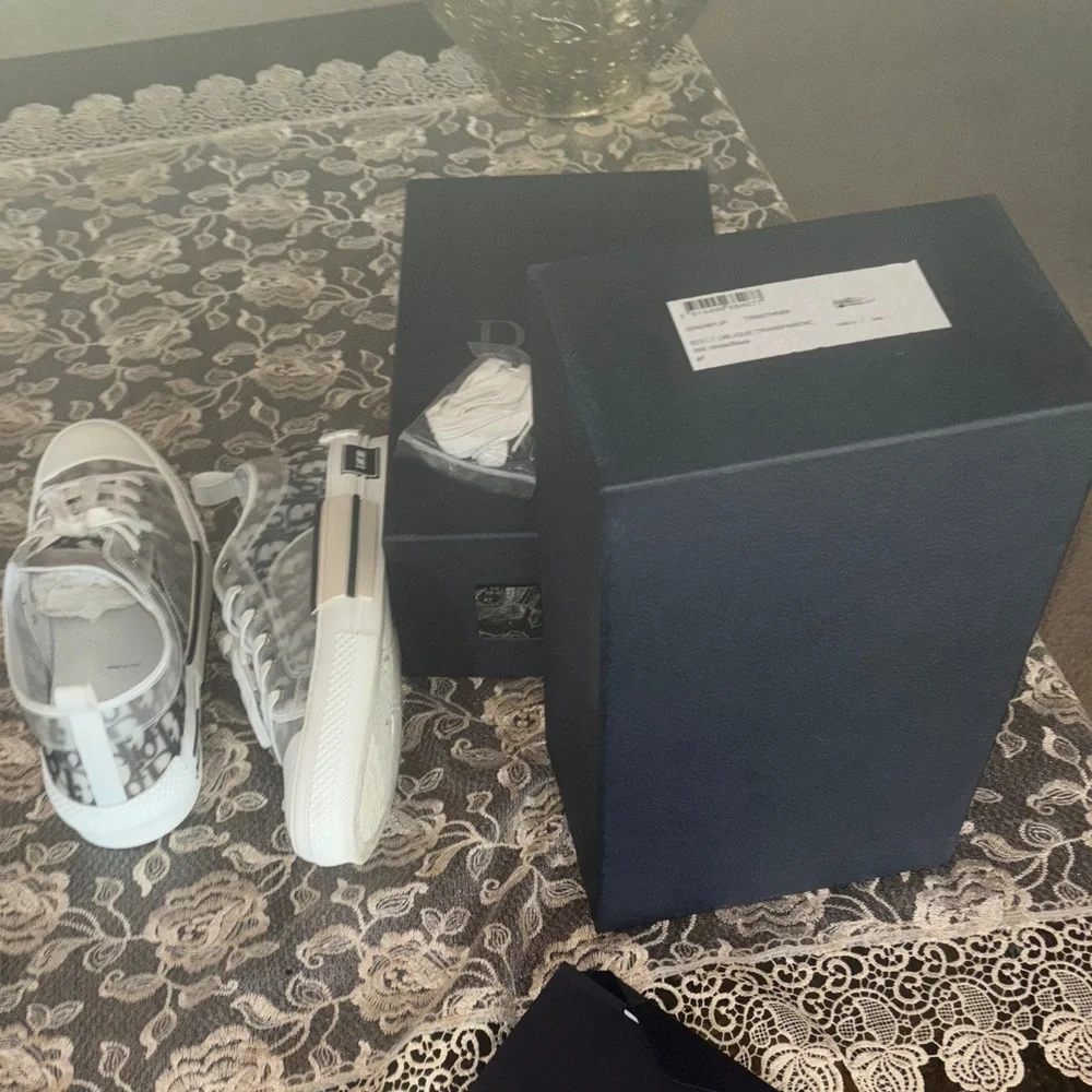 Dior Monochrome Sneakers in Elegant Black & White Gently Used. Men’s EU 47/14 US - Picture 12 of 15